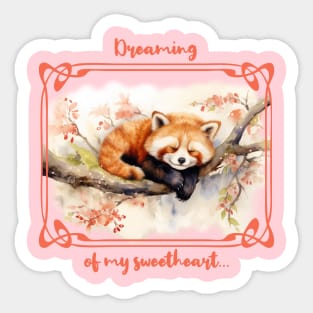 Sleeping red panda Sticker